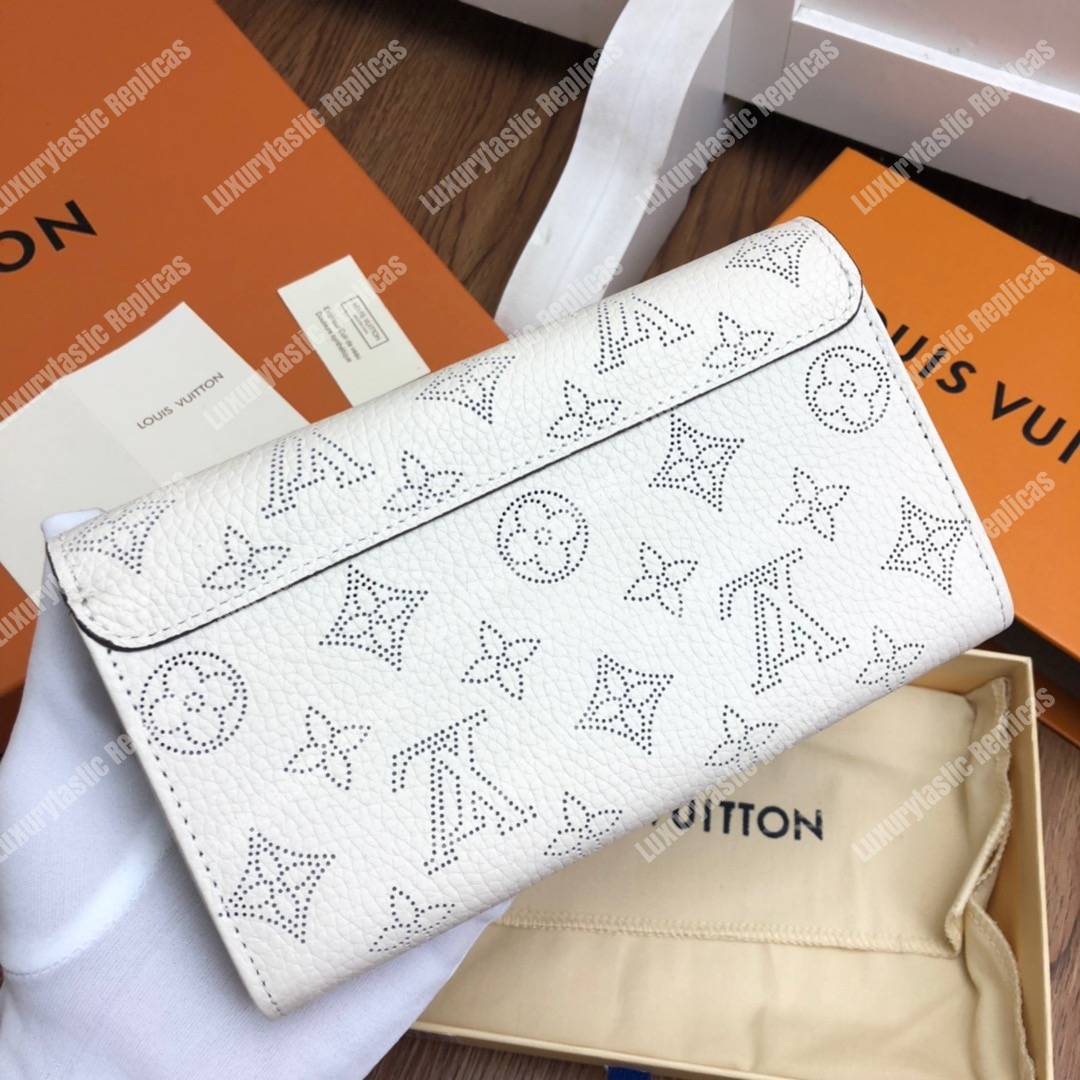 LV Iris Wallet Mahina Leather Ivory