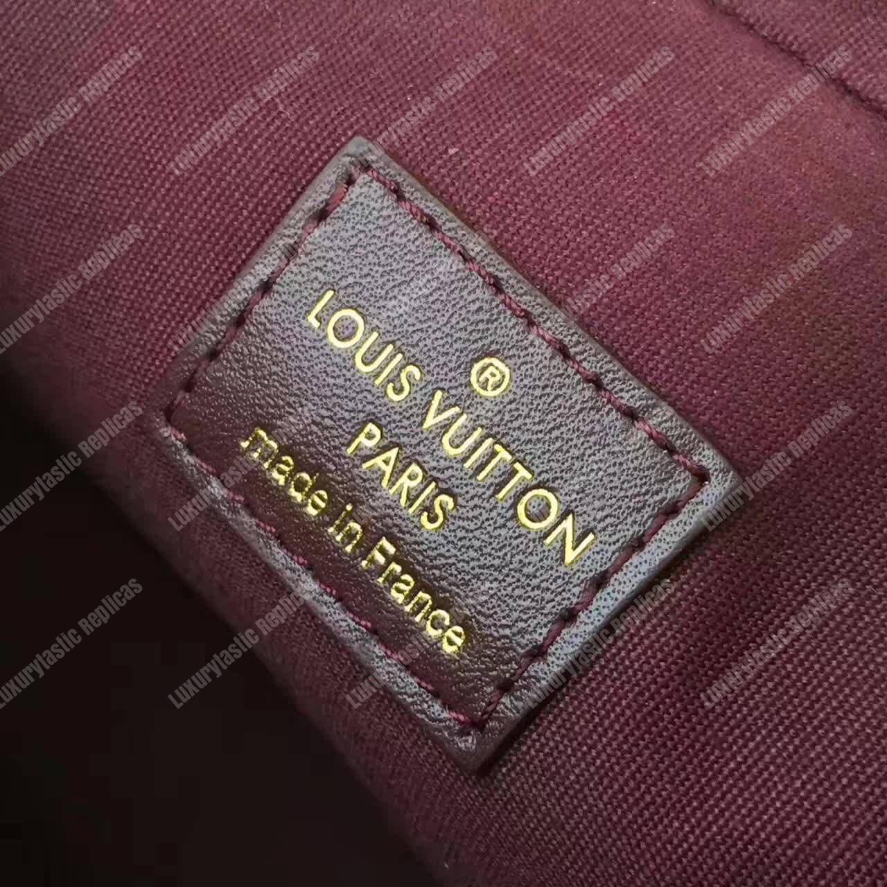 LV Camera Pouch Monogram Vernis Leather Amarante