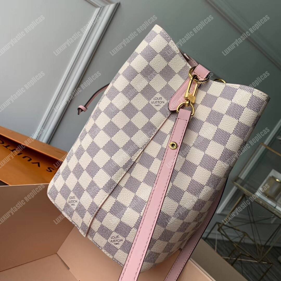 LV NéoNoé Damier Azur Canvas Eau de Rose Limited Edition