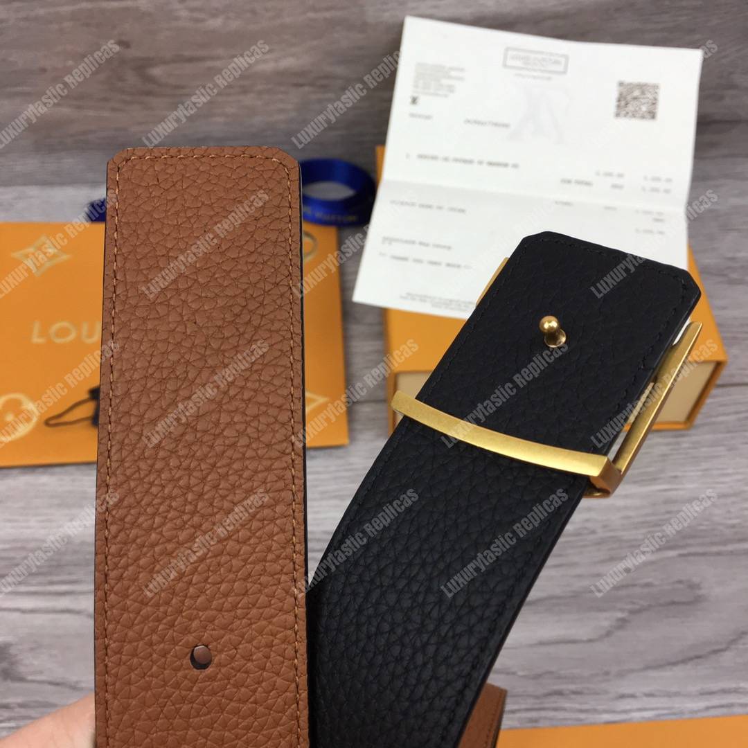 LV Initiales 40MM Reversible Utah Leather Belt Brown