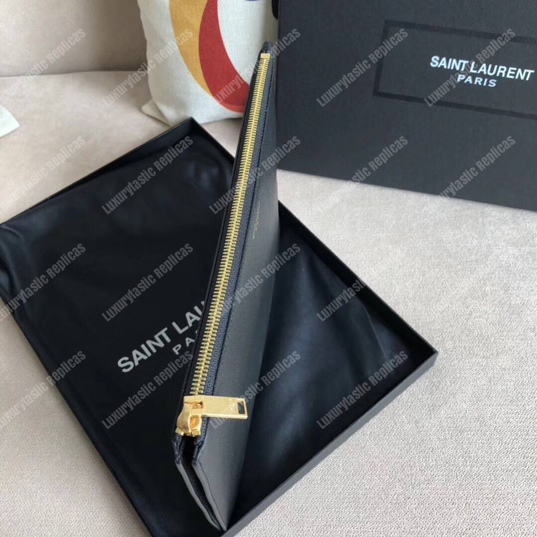 Saint Laurent Zipped Tablet Holder Black
