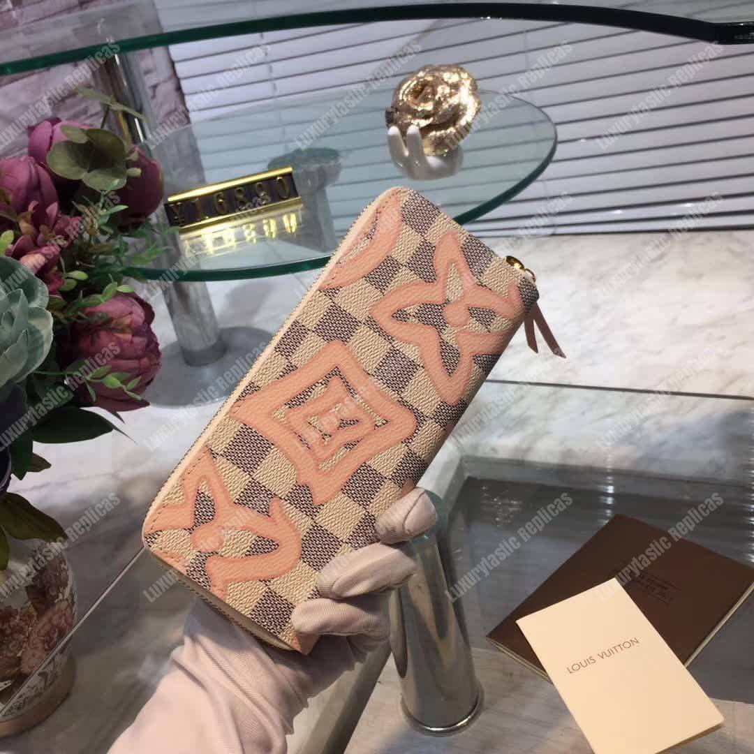 LV Clemence Wallet Damier Azur Canvas