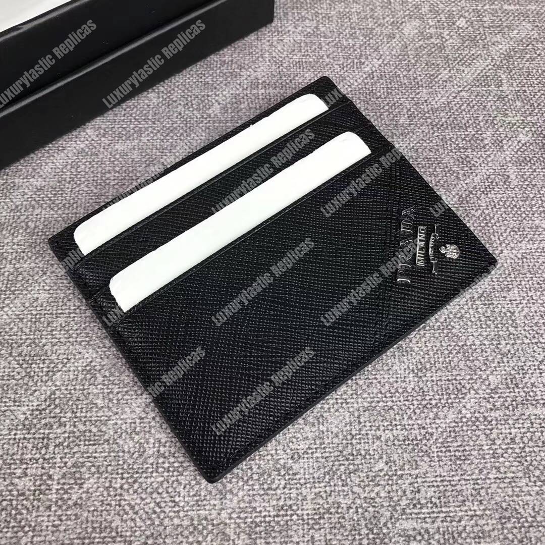Pra*a leather card holder black