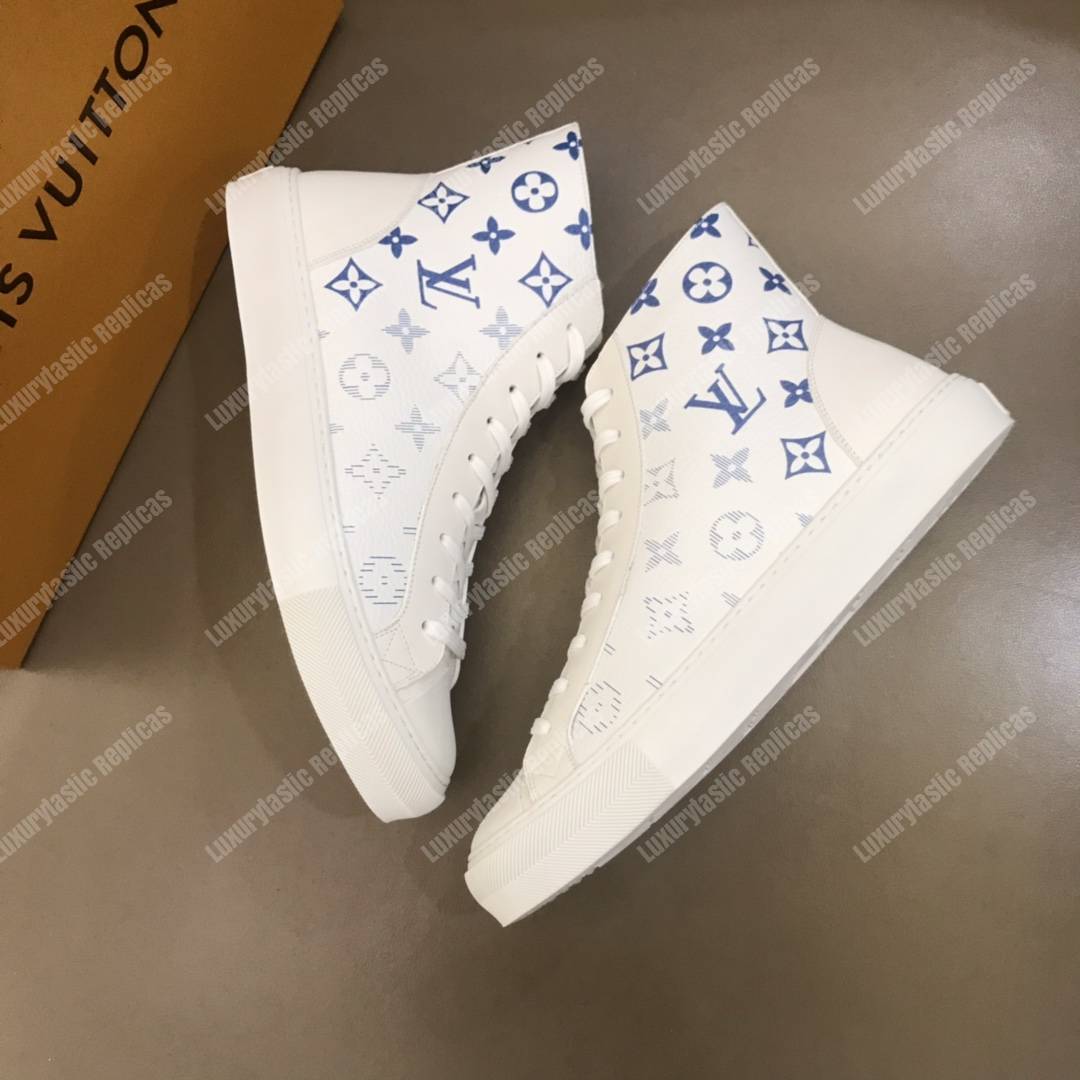 LV Tattoo Trainer Boots Blue Print