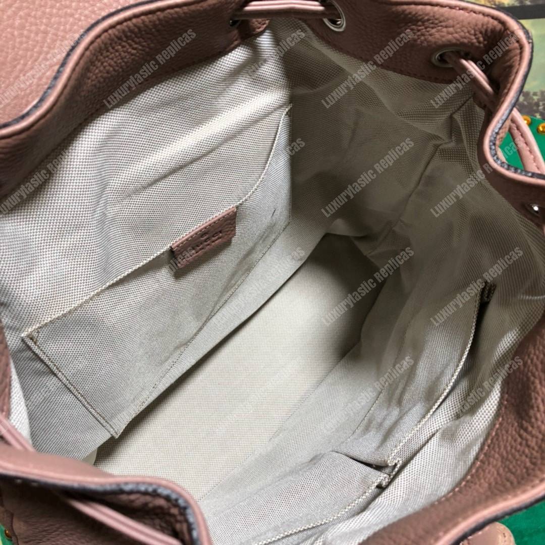G*u*i leather bamboo tassel backpack magnolia