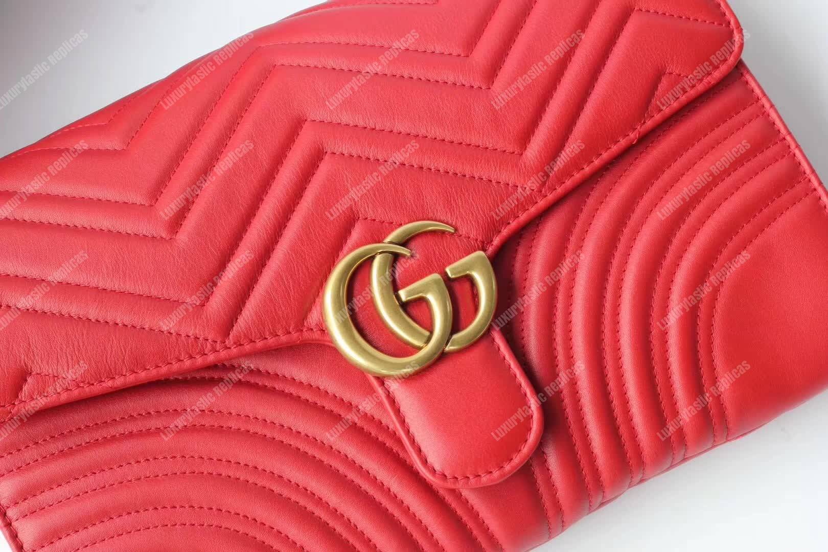 G*u*i gg marmont clutch red