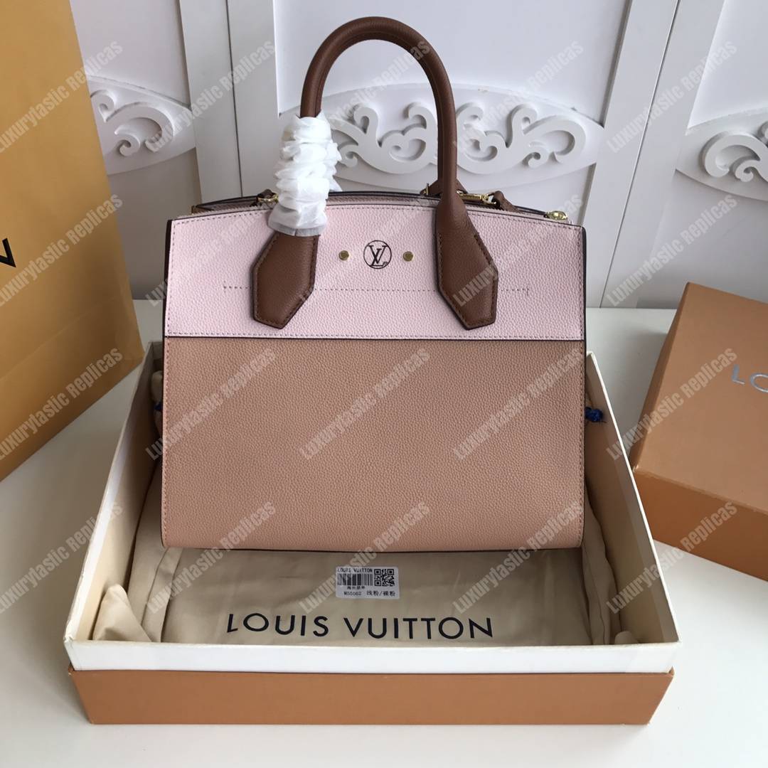 LV City Steamer MM Autres Cuirs Papyrus Creme Sienne