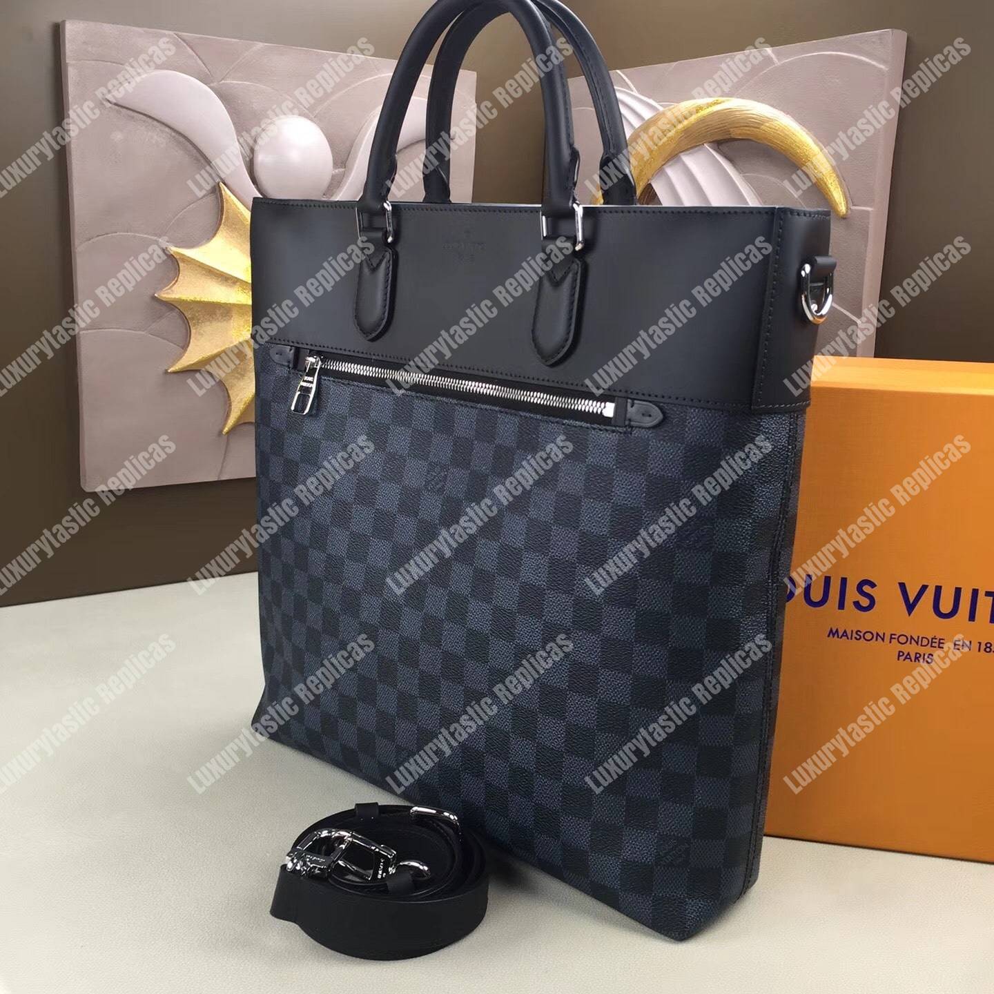 LV Newport Tote Damier Cobalt Canvas
