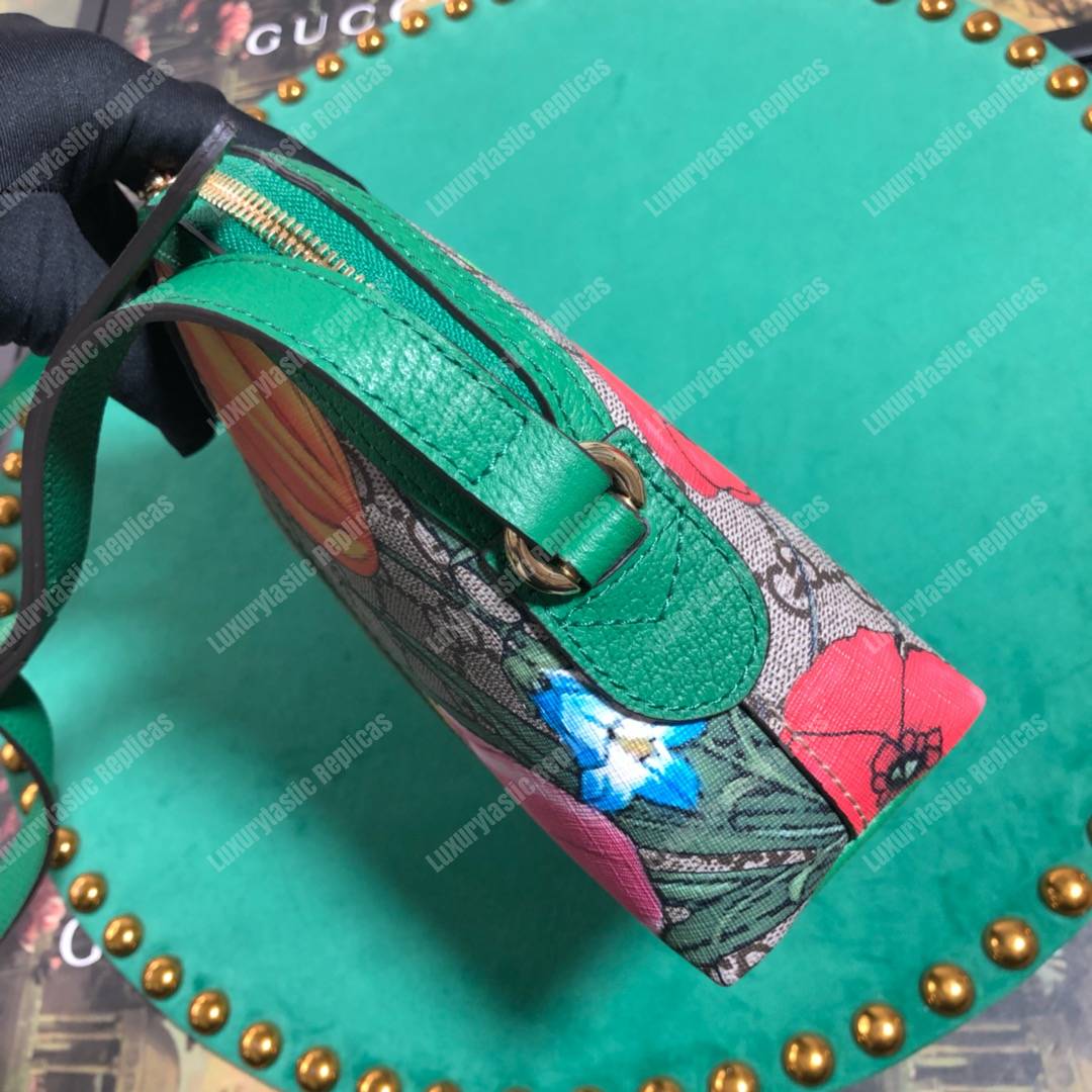 G*u*i ophidia gg flora small shoulder bag gg sup*e green