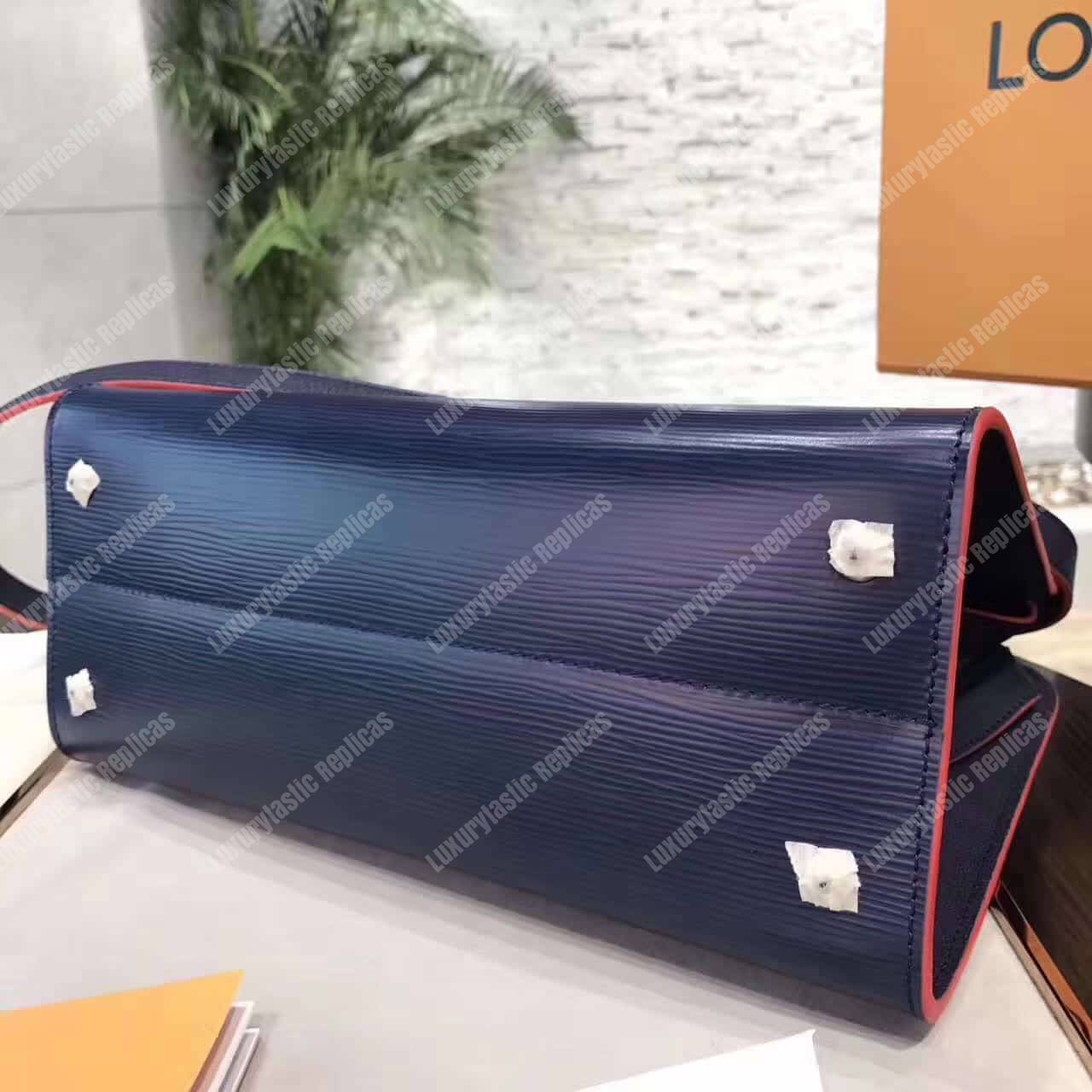 LV Epi Vaneau MM Bag Epi Leather Indigo