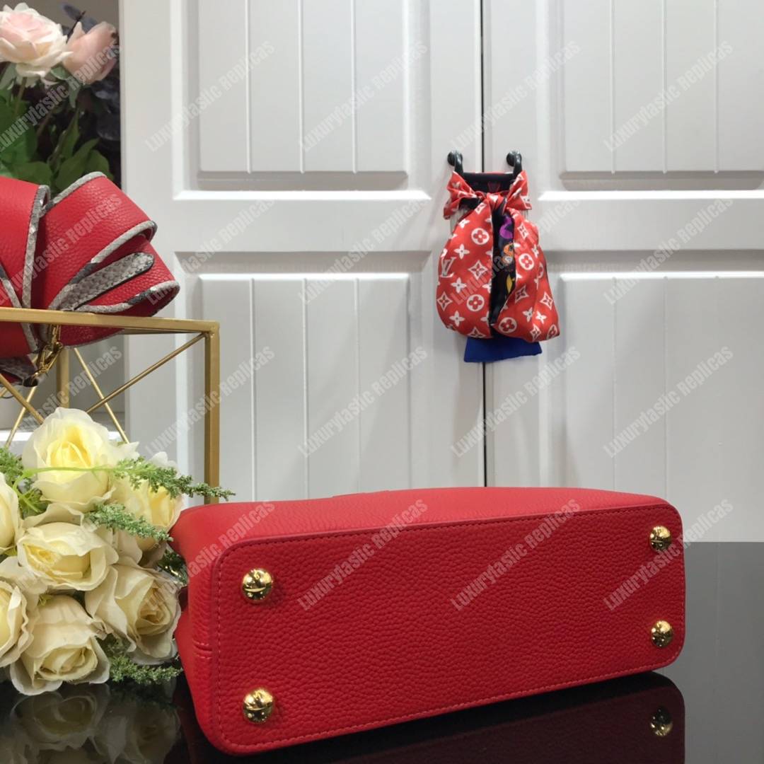 LV Capucines BB Taurillon Python Rouge