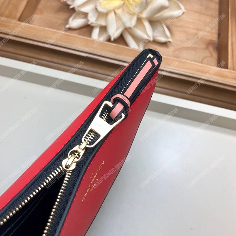 LV Pochette Tuileries Monogram Canvas Kabuki Red