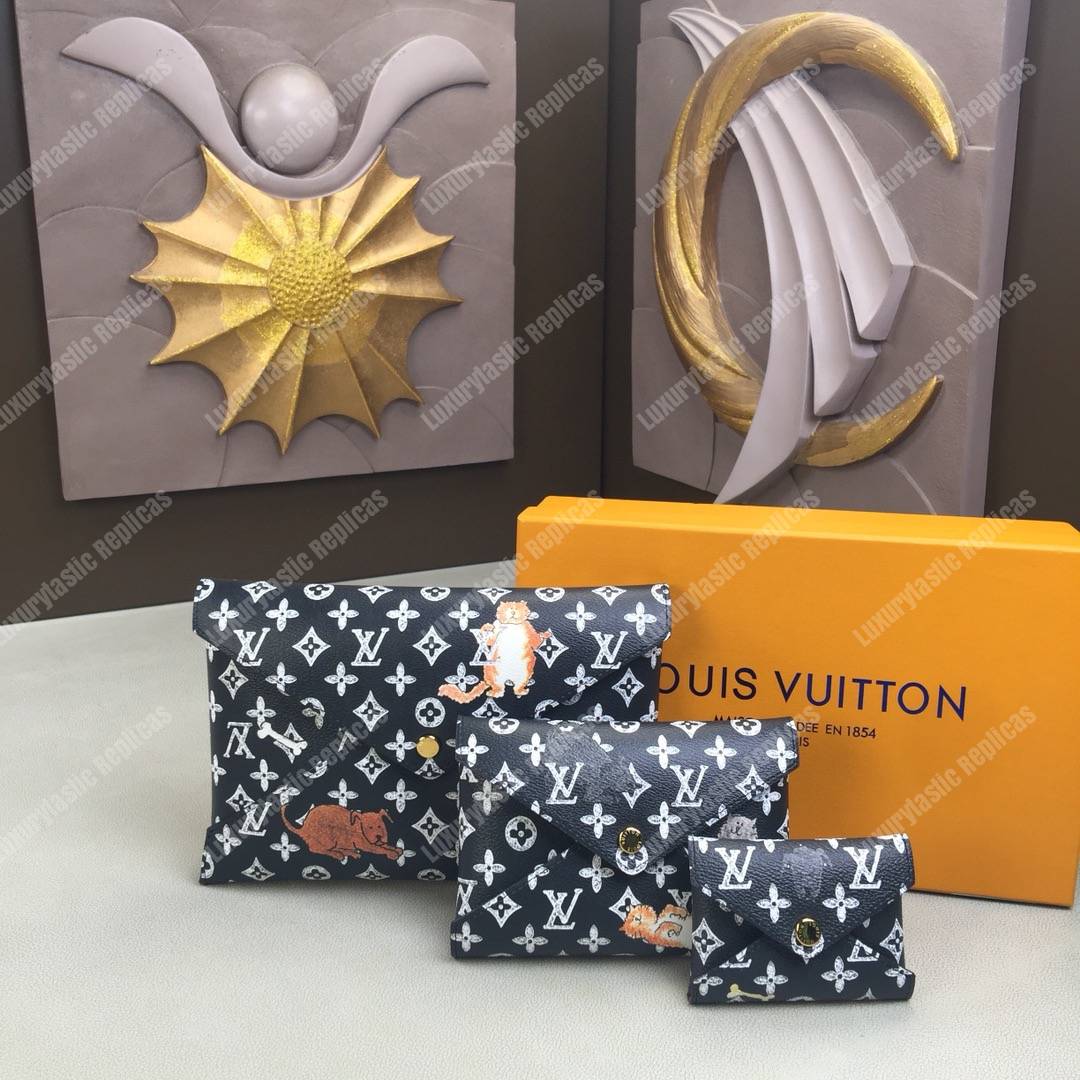 LV Pochette Kirigami Catogram Black / Orange