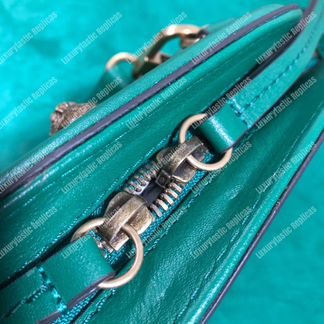 G*u*i re(belle) small shoulder bag leather emerald green