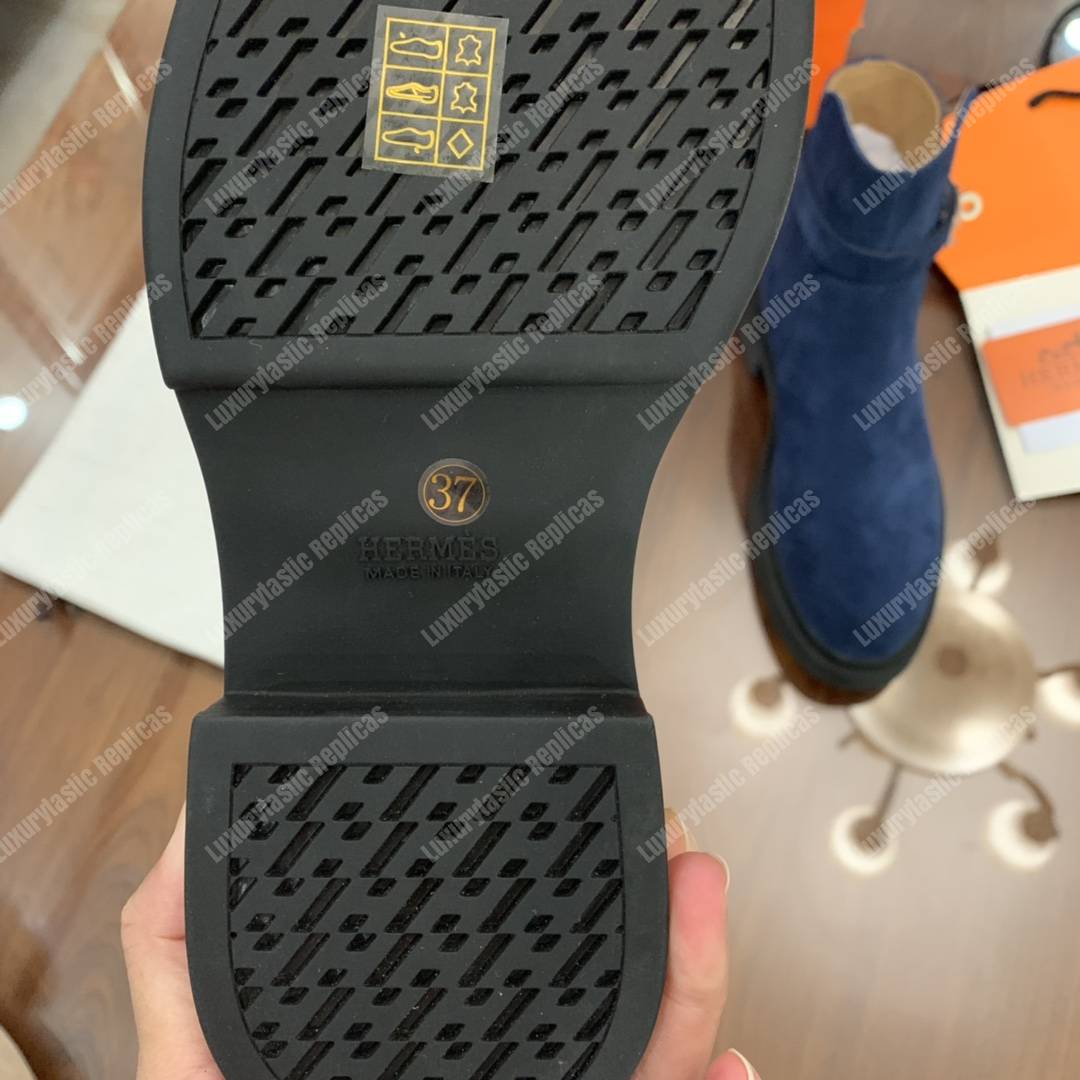 H**mes veo ankle boot blue