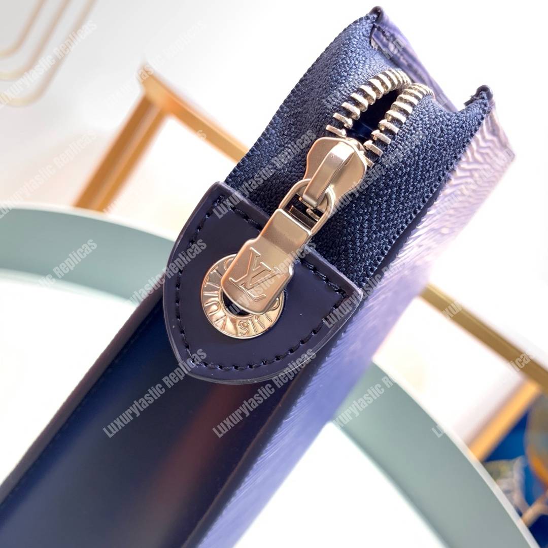 LV Pochette Voyage MM Epi Leather Blue