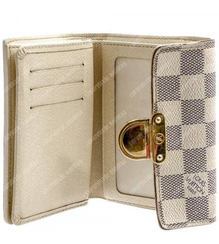 LV Portefeuille Koala Tri-Fold Wallet Damier Azur