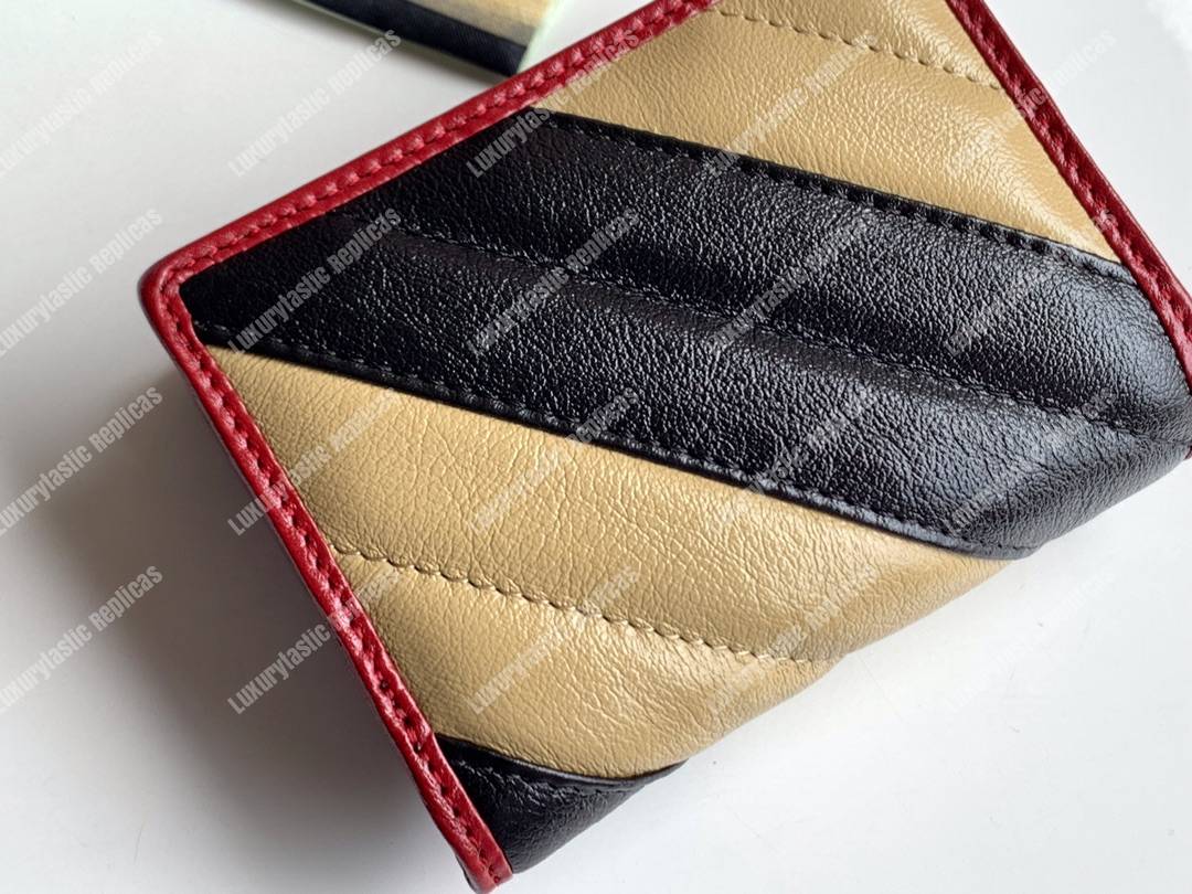 G*u*i gg marmont card case wallet black beige