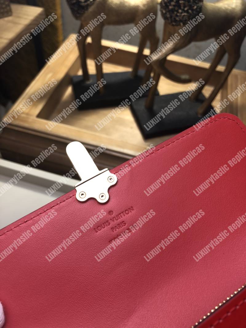 LV Cherrywood Wallet Patent Leather Red