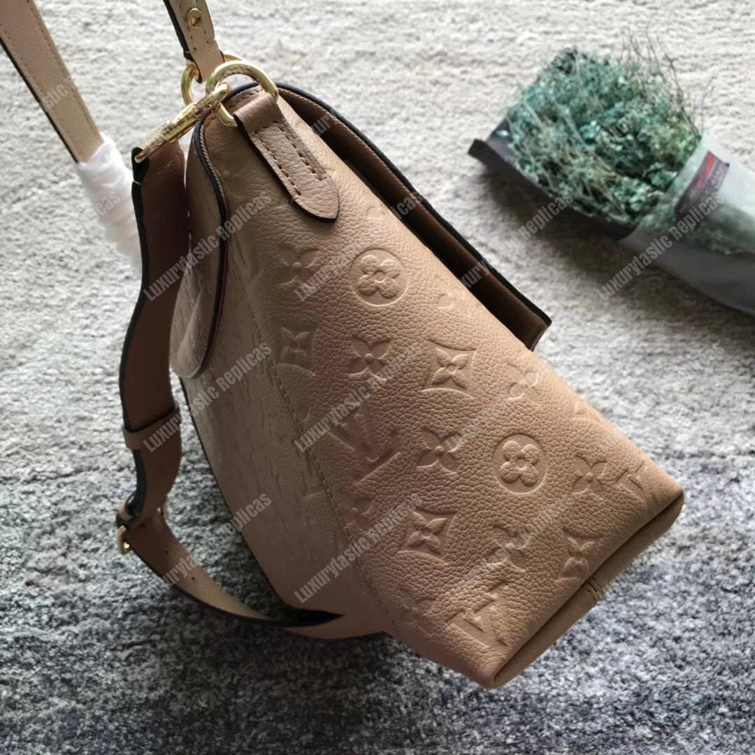 LV Blanche MM Monogram Empreinte Leather Papyrus Creme