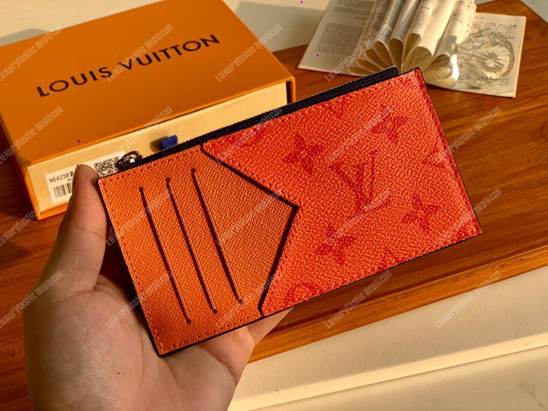 LV Coin Card Holder Orange
