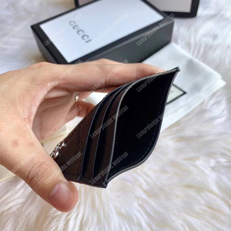G*u*i gg marmont card case metal detail black