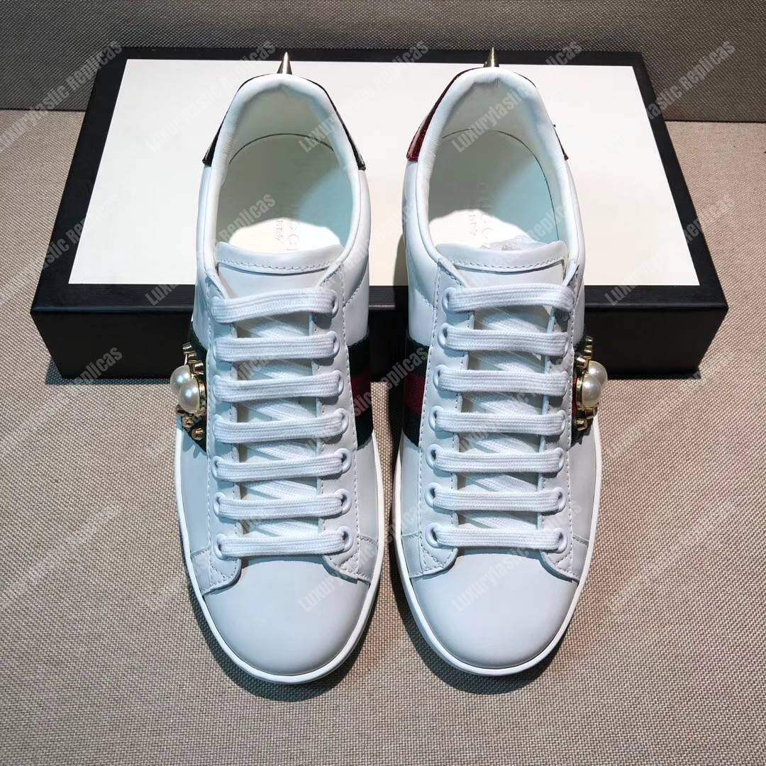 G*u*i women’s ace studded leather sneaker