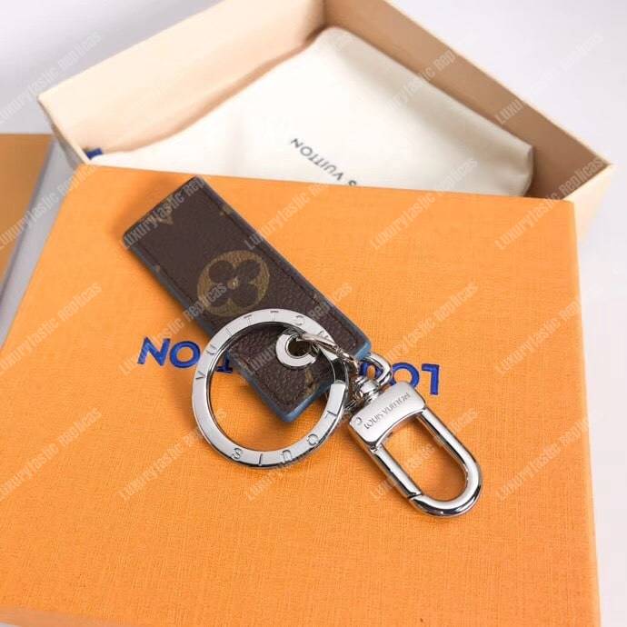 LV Epi Mix Bag Charm and Key Holder Blue
