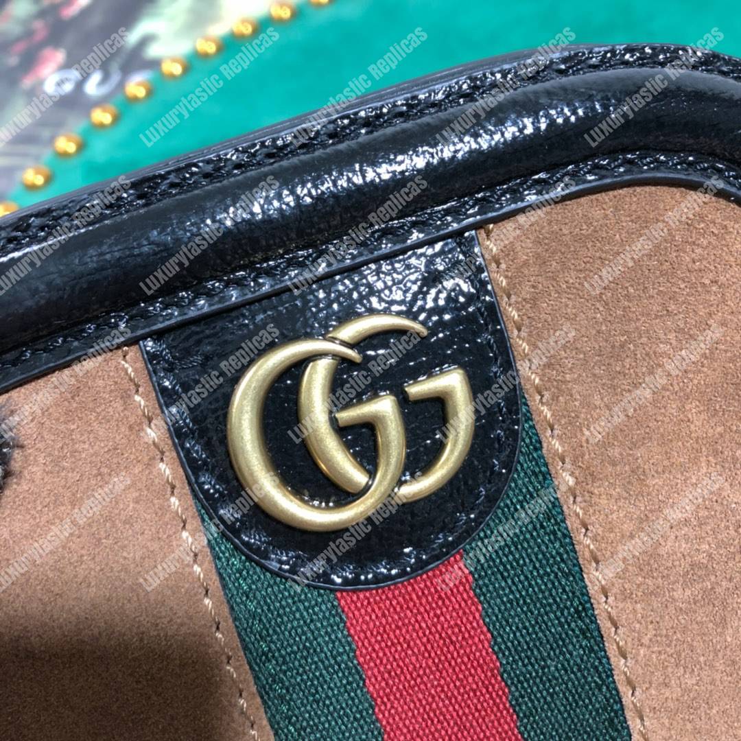 G*u*i re(belle) small shoulder bag suede brown