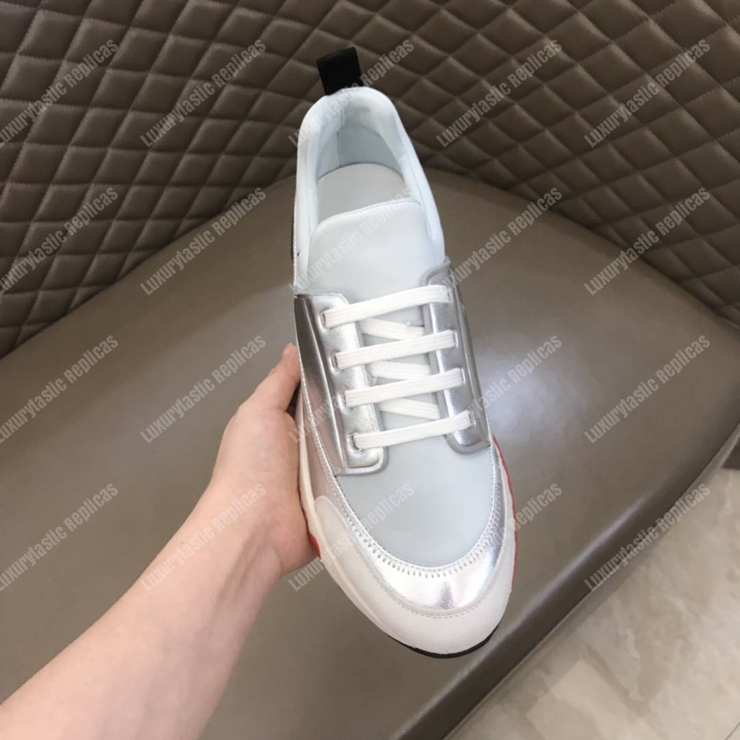 H**mes stadium sneaker white/silver