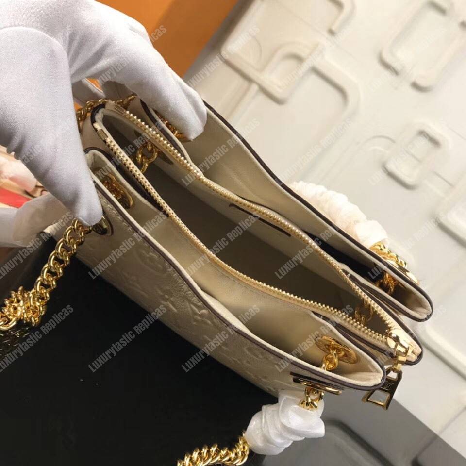 LV Surene BB Monogram Empreinte Leather Creme