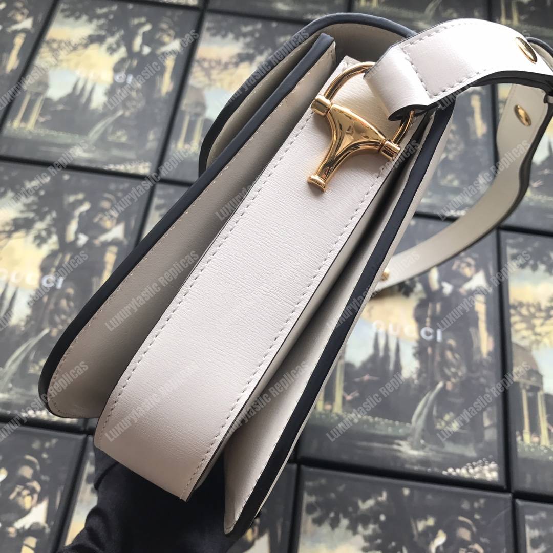 G*u*i 1955 horsebit shoulder bag white