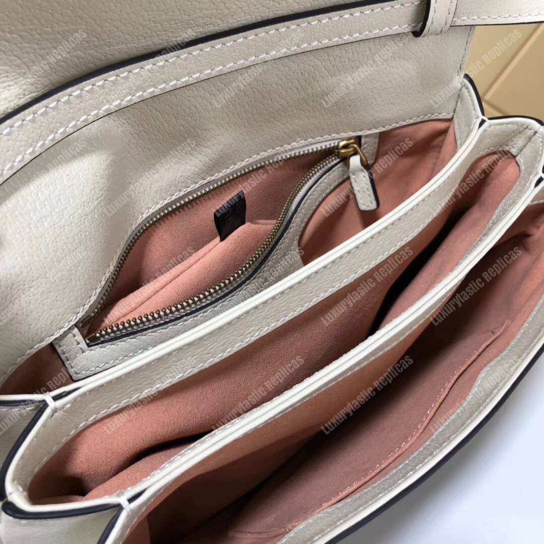 G*u*i queen margaret gg sup*e medium shoulder bag white