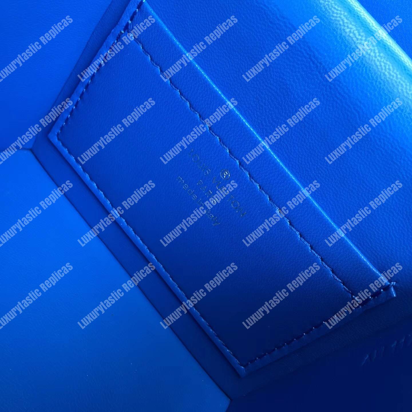 LV Bleecker Box Epi Leather Indigo Coquelicot