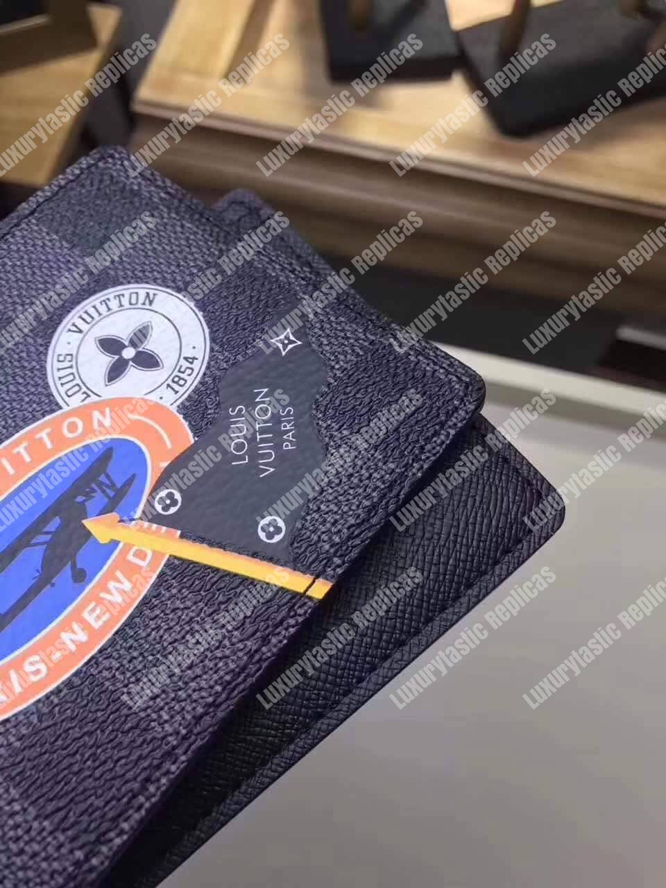 LV League Damier Graphite Canvas Multiple Wallet 2017