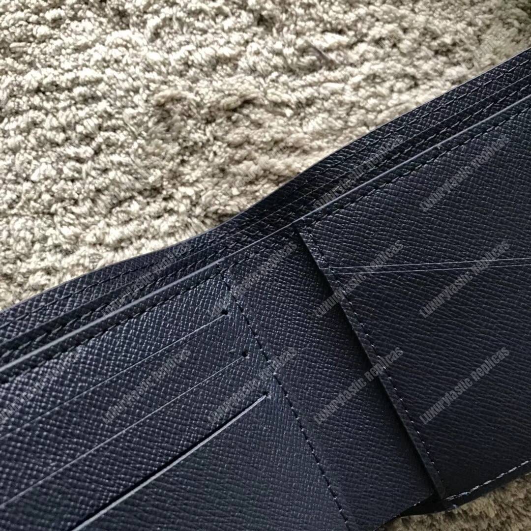LV Multiple Wallet Epi Leather Bleu Azur Initial