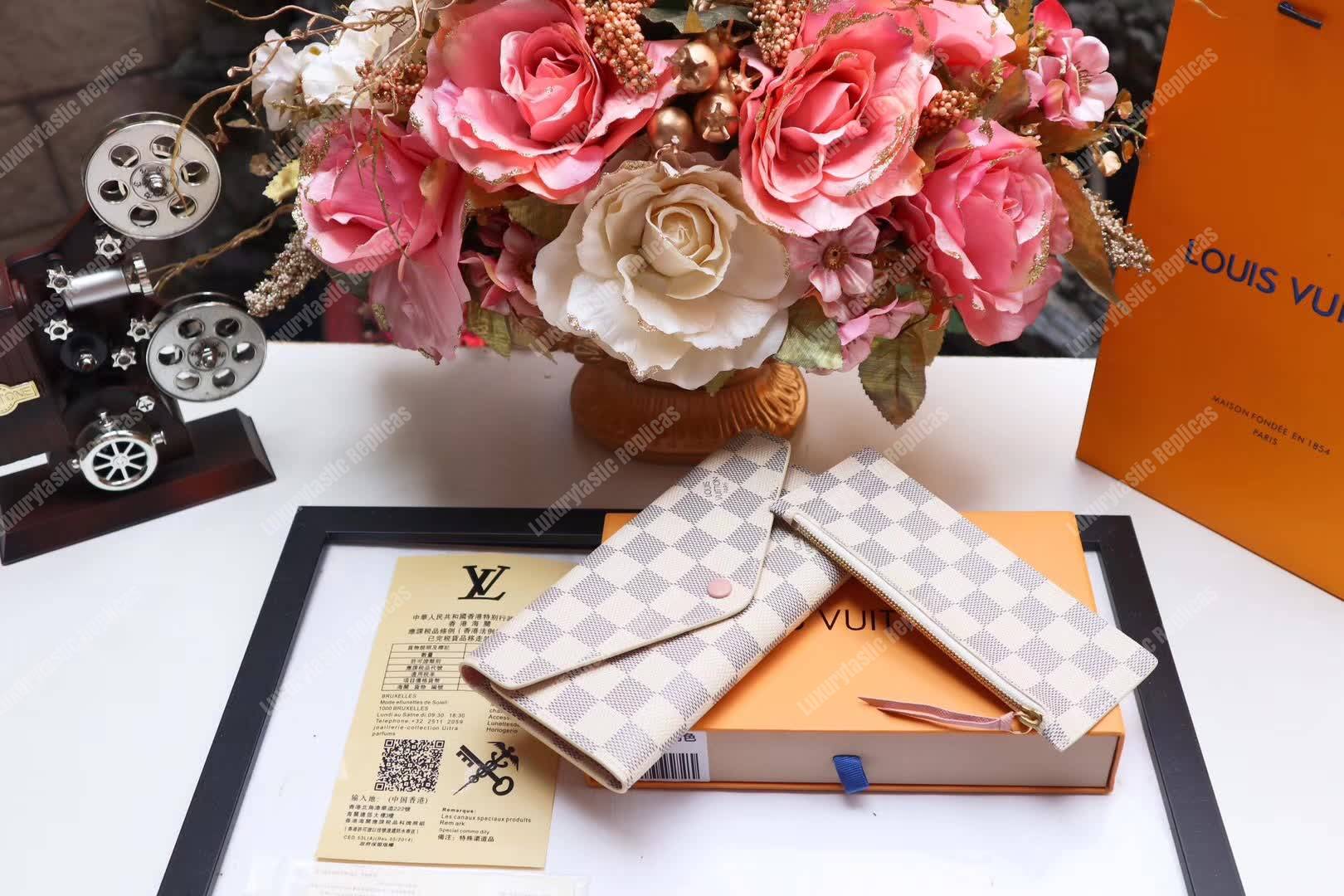 LV Joséphine Wallet Damier Azur Canvas