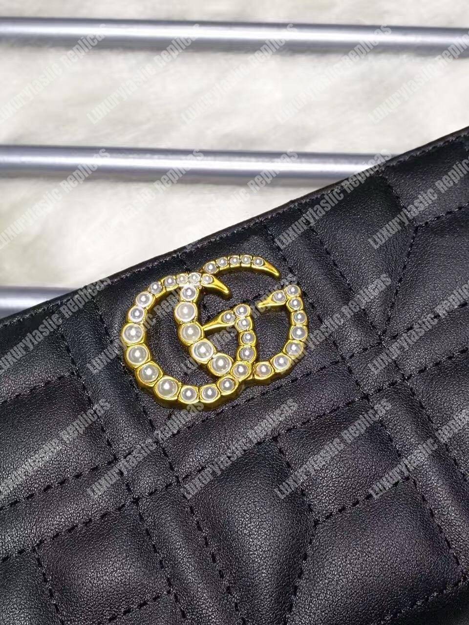 G*u*i gg marmont zip around wallet black