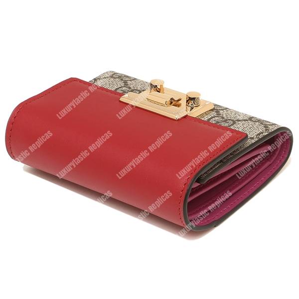 G*u*i gg padlock wallet beige/red