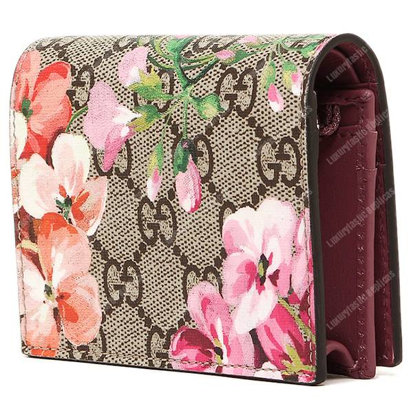 G*u*i gg blooms card case antique rose