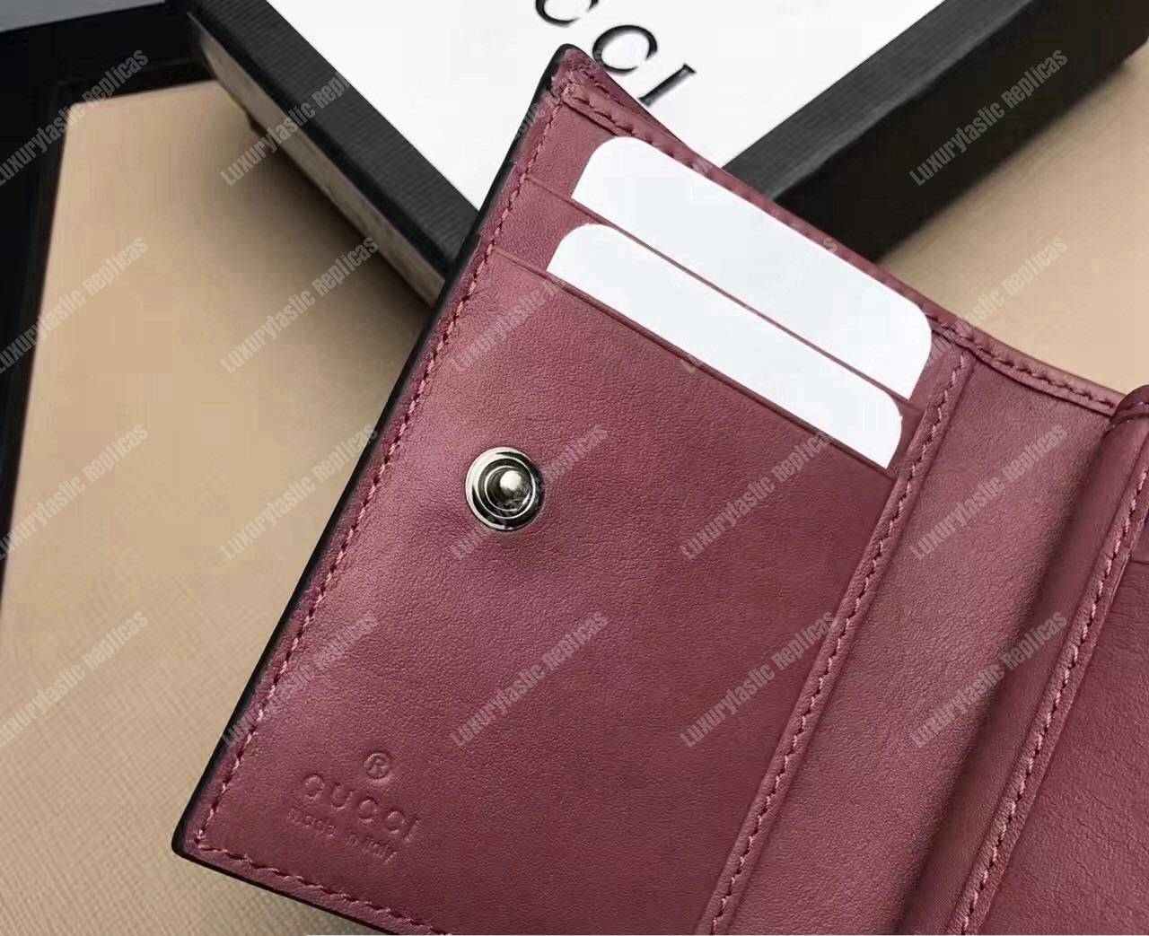 G*u*i gg blooms sup*e padlock wallet antique rose