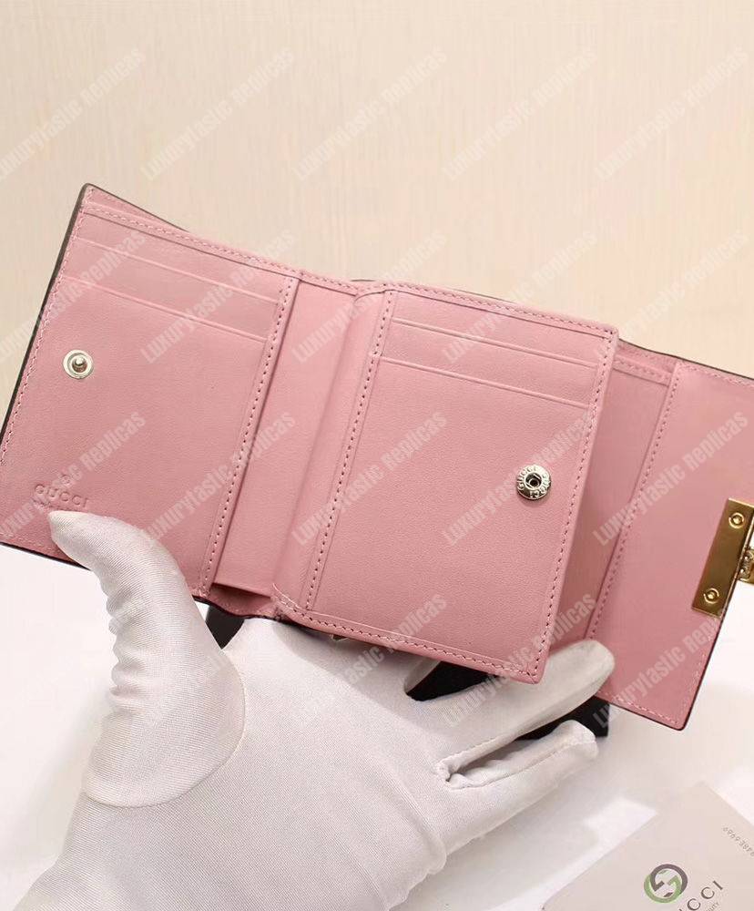 G*u*i gg padlock wallet magnolia