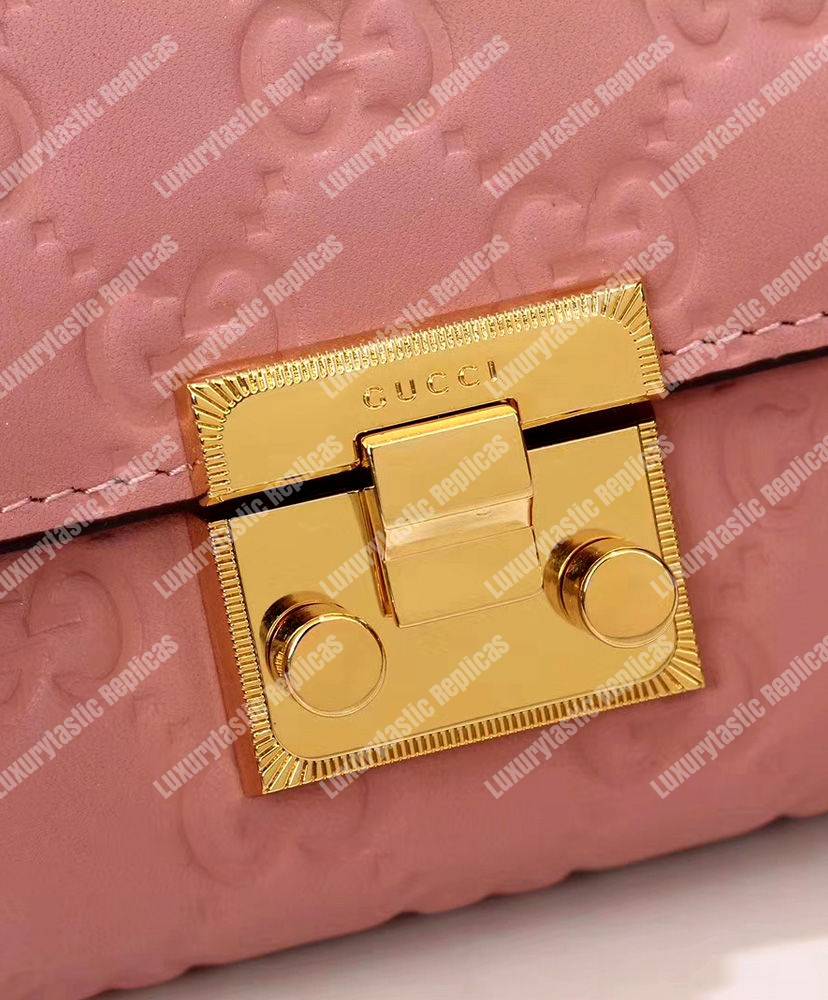 G*u*i gg padlock continental wallet black