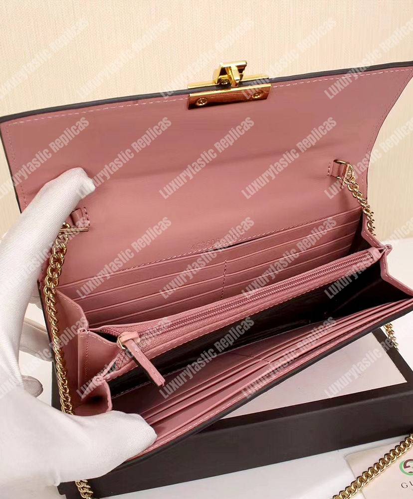 G*u*i gg padlock continental wallet black