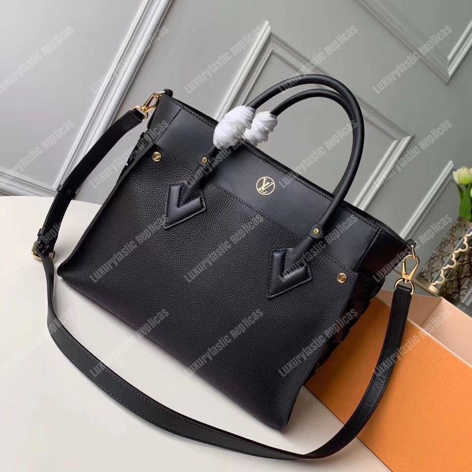 LV On My Side Calf Monogram Nappa Canvas Black