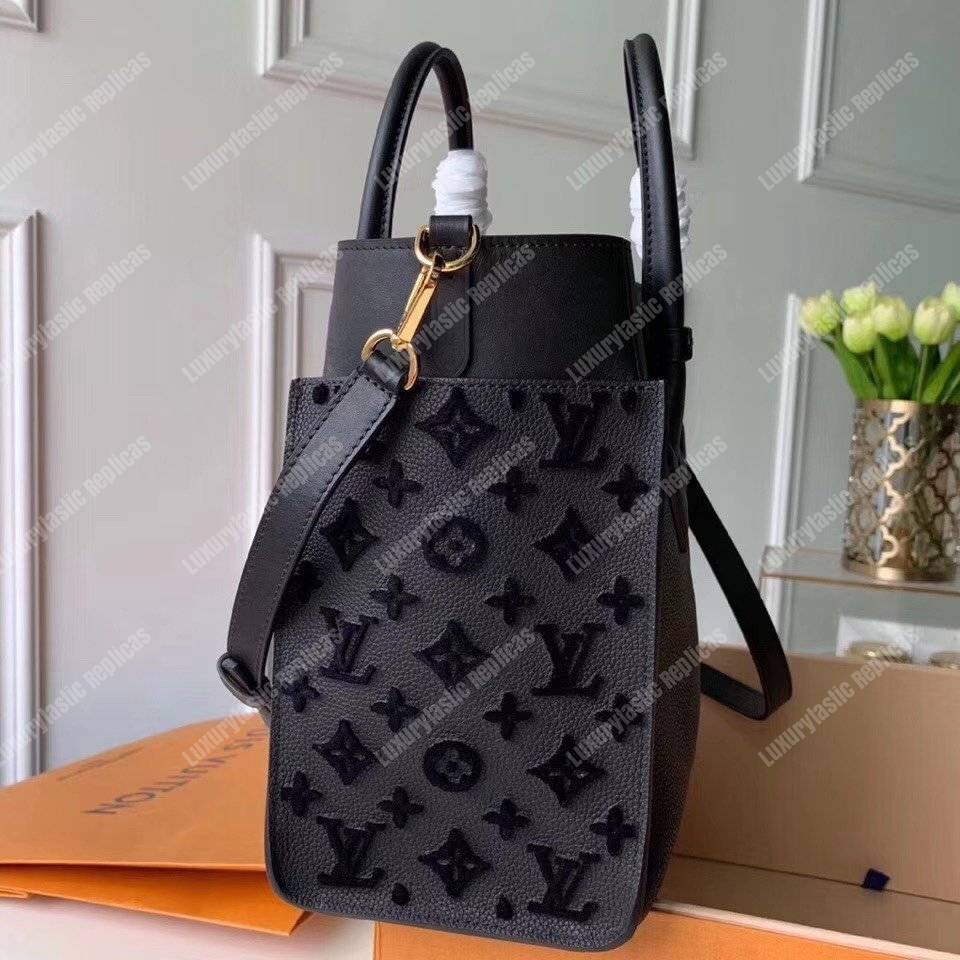 LV On My Side Calf Monogram Nappa Canvas Black