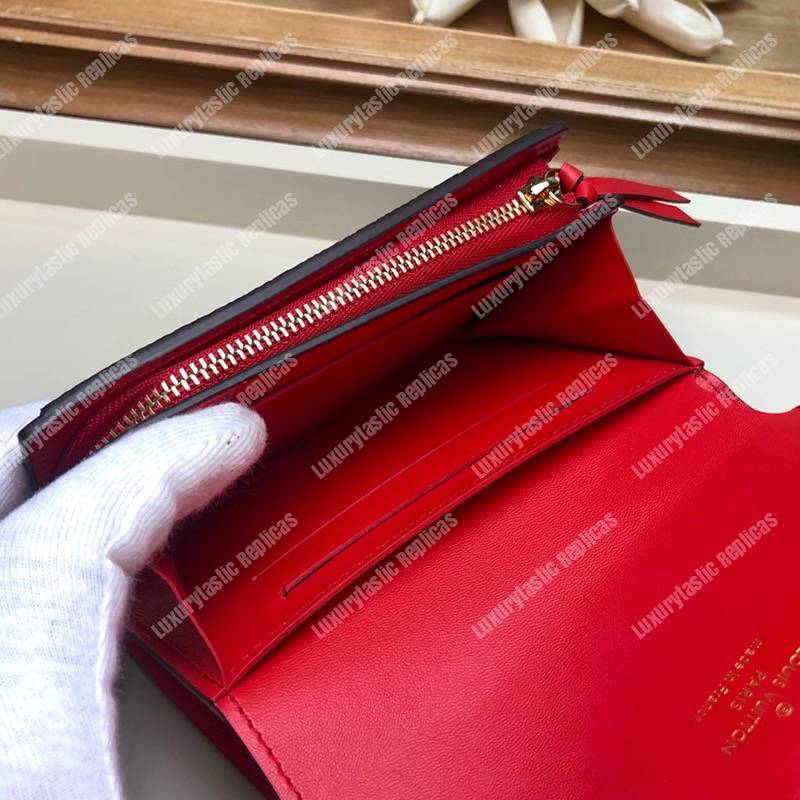 LV Flore Compact Wallet Coquelicot