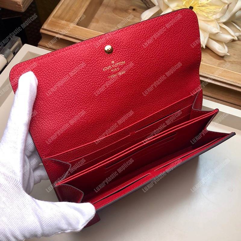 LV Pont-Neuf Wallet Monogram Empreinte leather Cerise