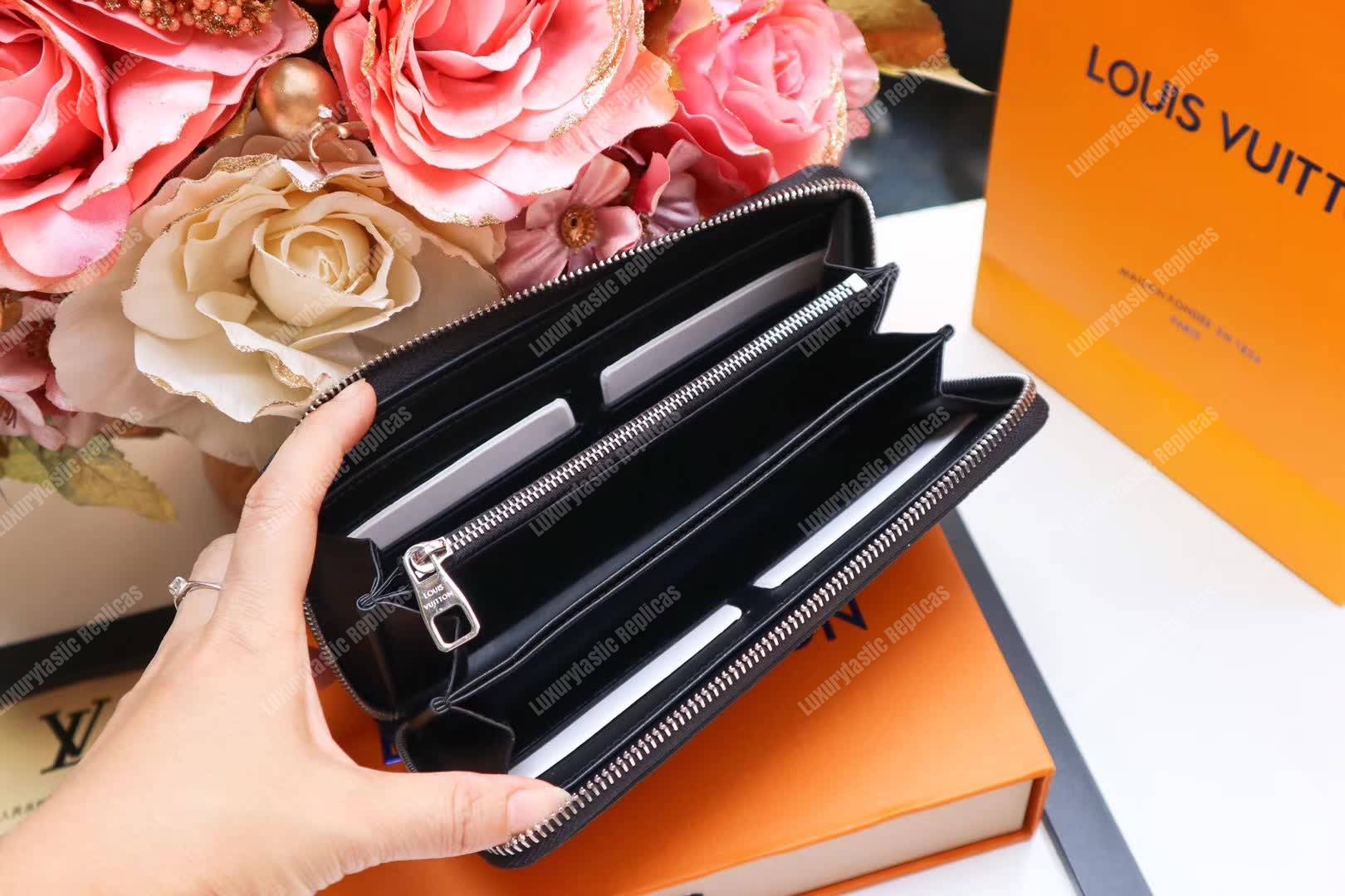 LV Zippy Wallet Damier Infini Leather Onyx