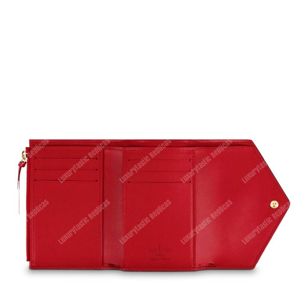 LV Victorie Wallet Monogram Vernis Leather Cerise